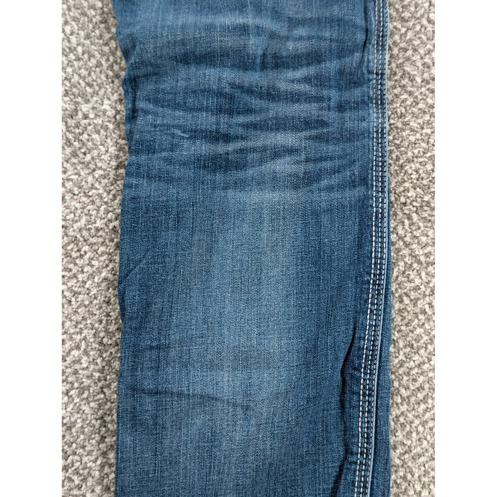BKE Jake Straight Leg Jeans Mens 33R Medium Wash Denim Blue Contrast Stitch - Picture 15 of 16